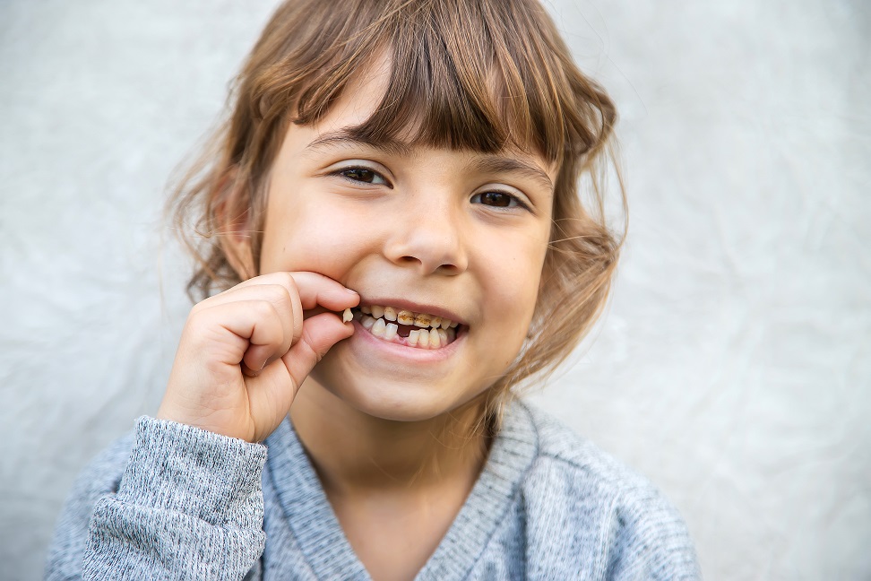 child smiling at kids dental clinic in Las Vegas
